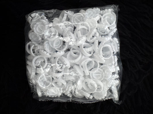 100 pc White Glue Rings